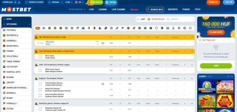 mostbet sportne stave